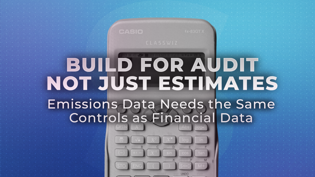 Emissions data needs the same controls as financial data
